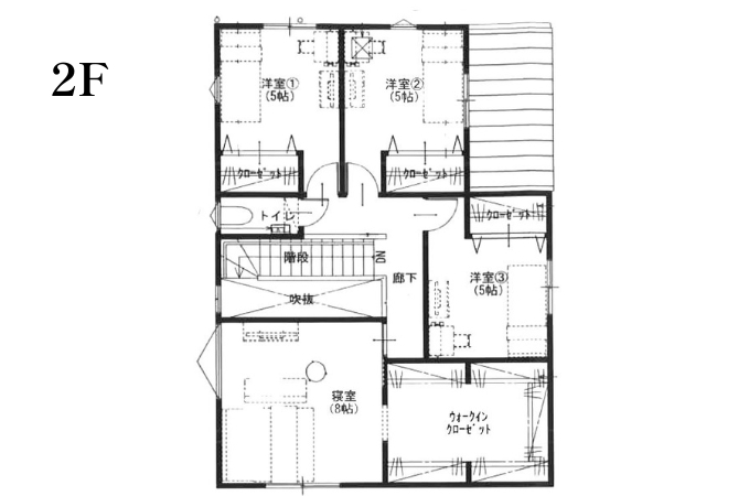 【新居浜市外山町】◆42坪 4LDK・吹抜・家事動線◆の間取り図
