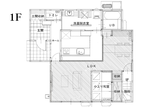 【新居浜市田の上】 ◆34坪 3LDK・エコカラット×小上がり和室◆の間取り図
