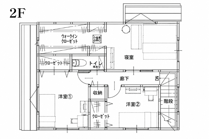 【伊予市下吾川】◆40坪 4LDK・吹抜×回遊動線◆の間取り図
