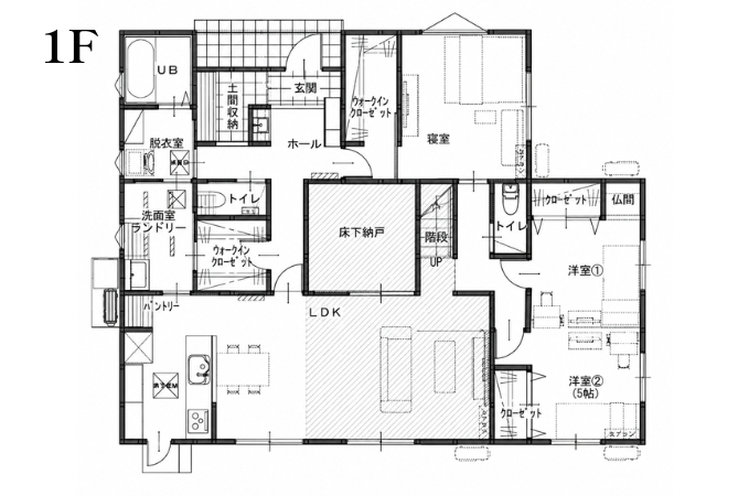 【新居浜市田の上】 ◆35坪3LDK+ロフト×平屋◆の間取り図