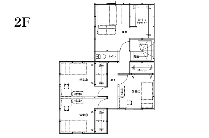 【松山市南吉田町】 ◆32坪 4LDK・ブラックモダン × 上質空間の家◆の間取り図