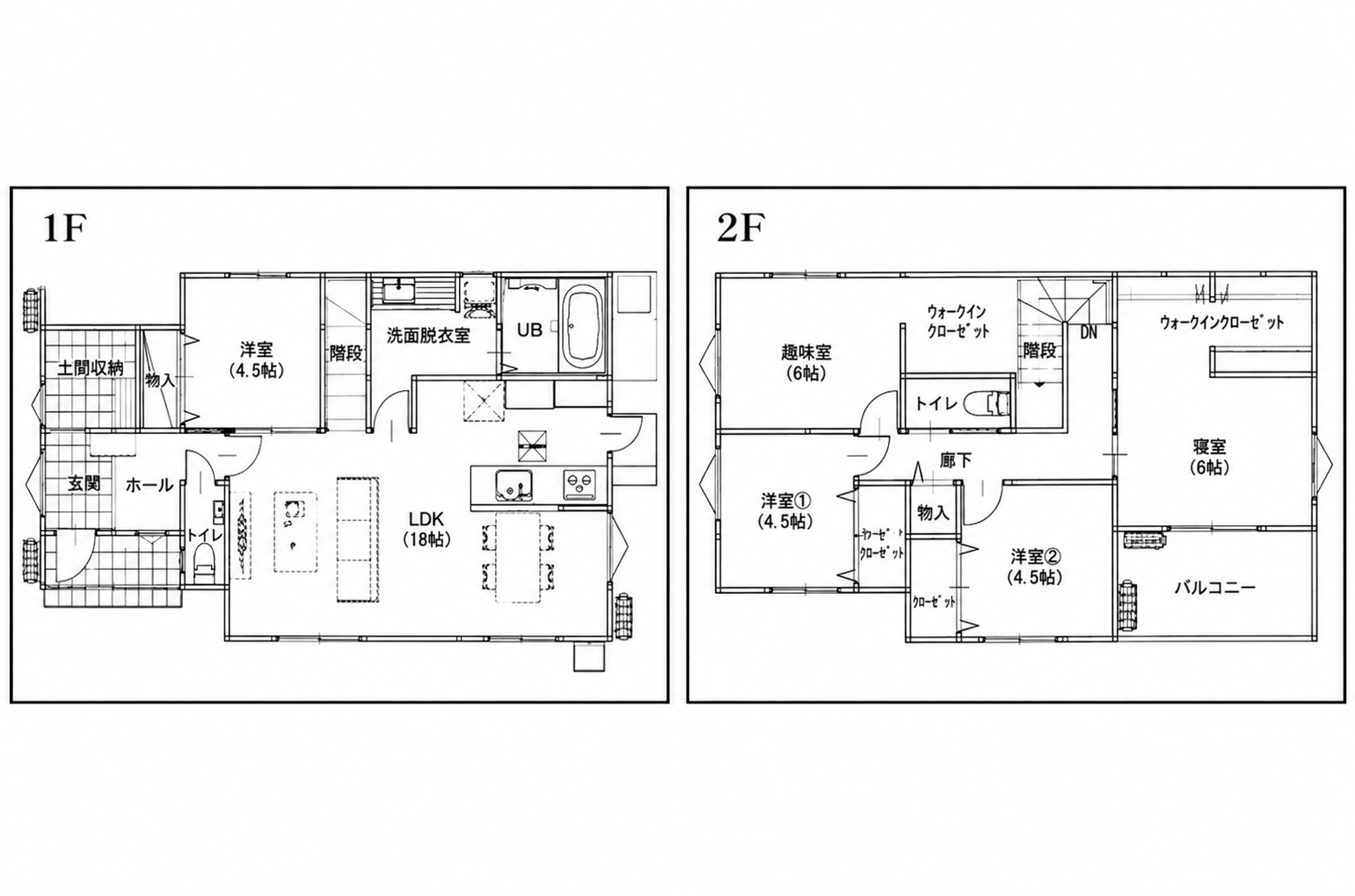 【大洲市西大洲】 ◆39坪 5LDK・家族時間 ×自分時間◆の間取り図