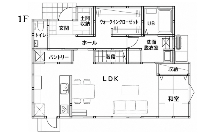 【松山市北条辻】 ◆32坪4LDK　パントリー×収納◆の間取り図