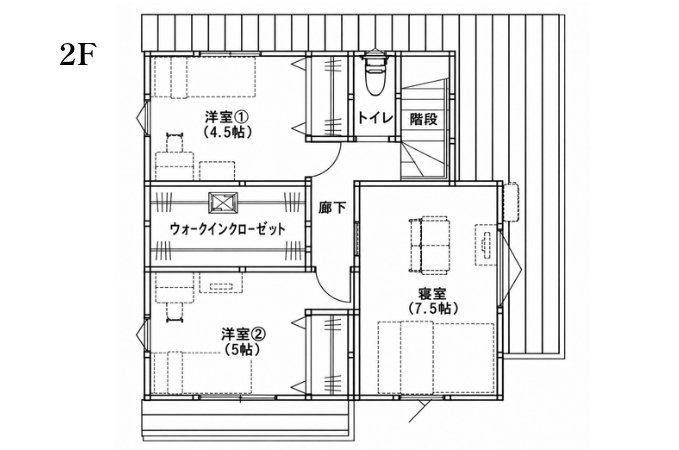 【松山市星岡】 ◆31坪4LDK・充実収納×4.5帖のプラス空間◆の間取り図